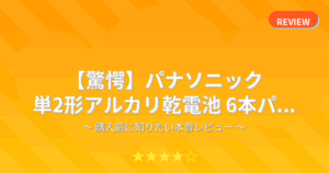 【驚愕】パナソニック 単2形アルカリ乾電池 6本パ...