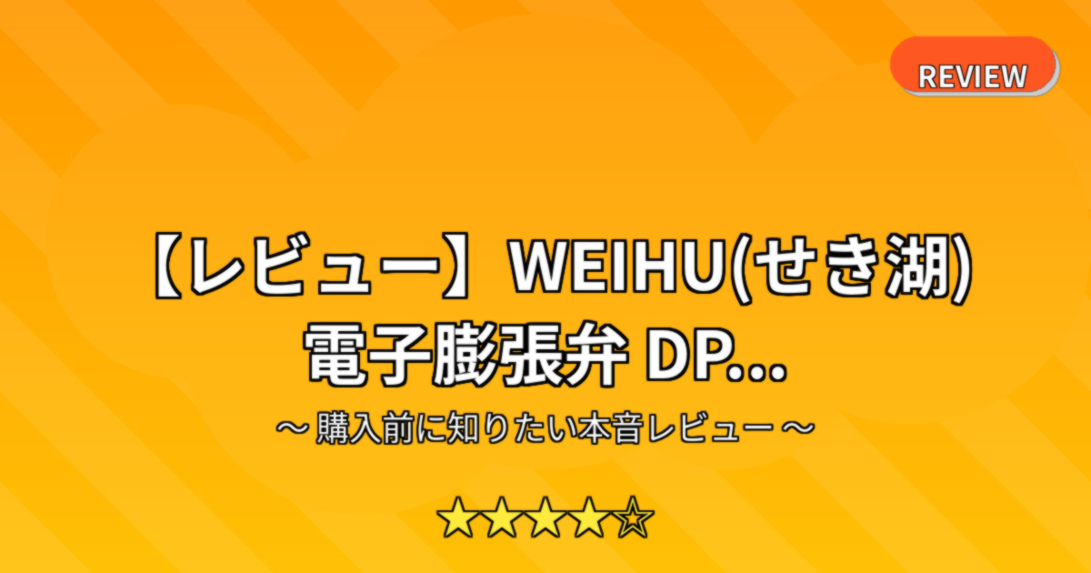 【レビュー】WEIHU(せき湖) 電子膨張弁 DP...