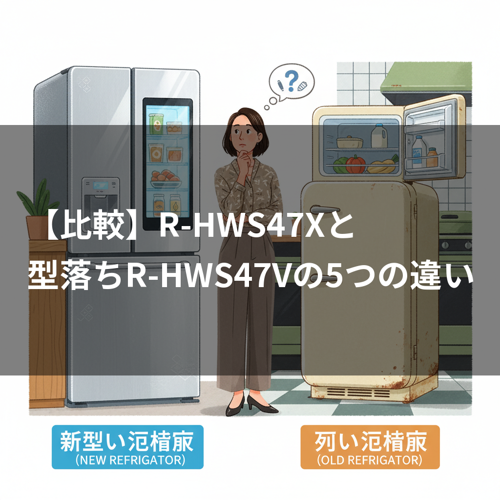R-HWS47Xと型落ちR-HWS47Vの違い